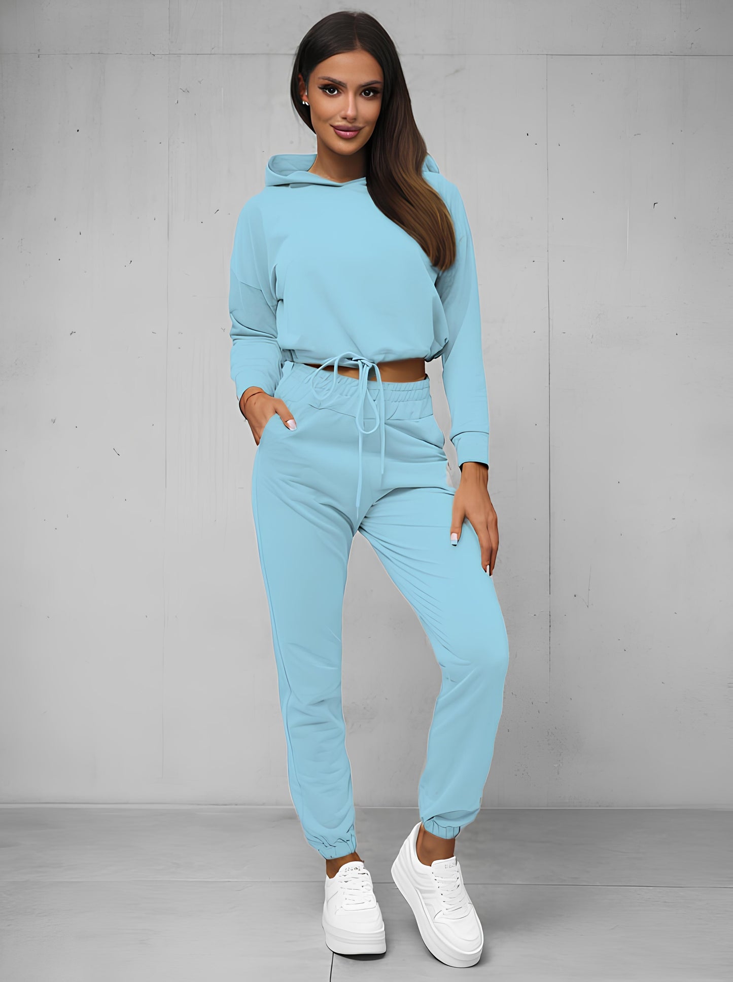 Cropped Hoodie & Pants Set