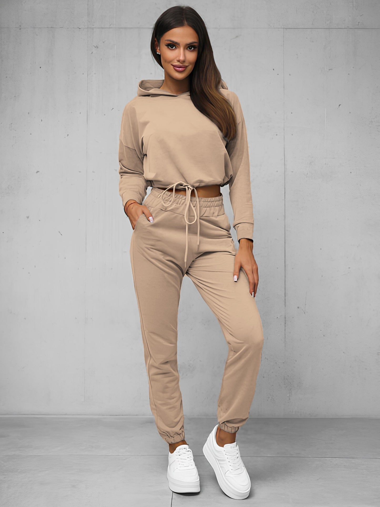 Cropped Hoodie & Pants Set