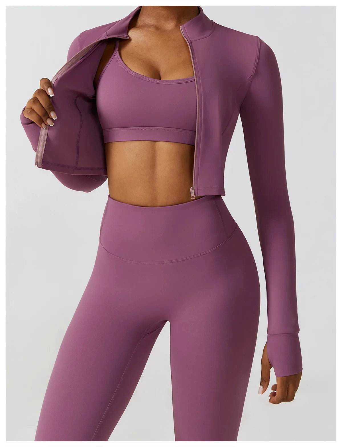 3 Piece Set - Bra, Jacket, Leggings